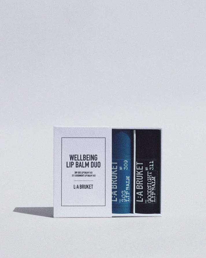 L:A BRUKET - Wellbeing lip balm duo - The Natural Beauty Club