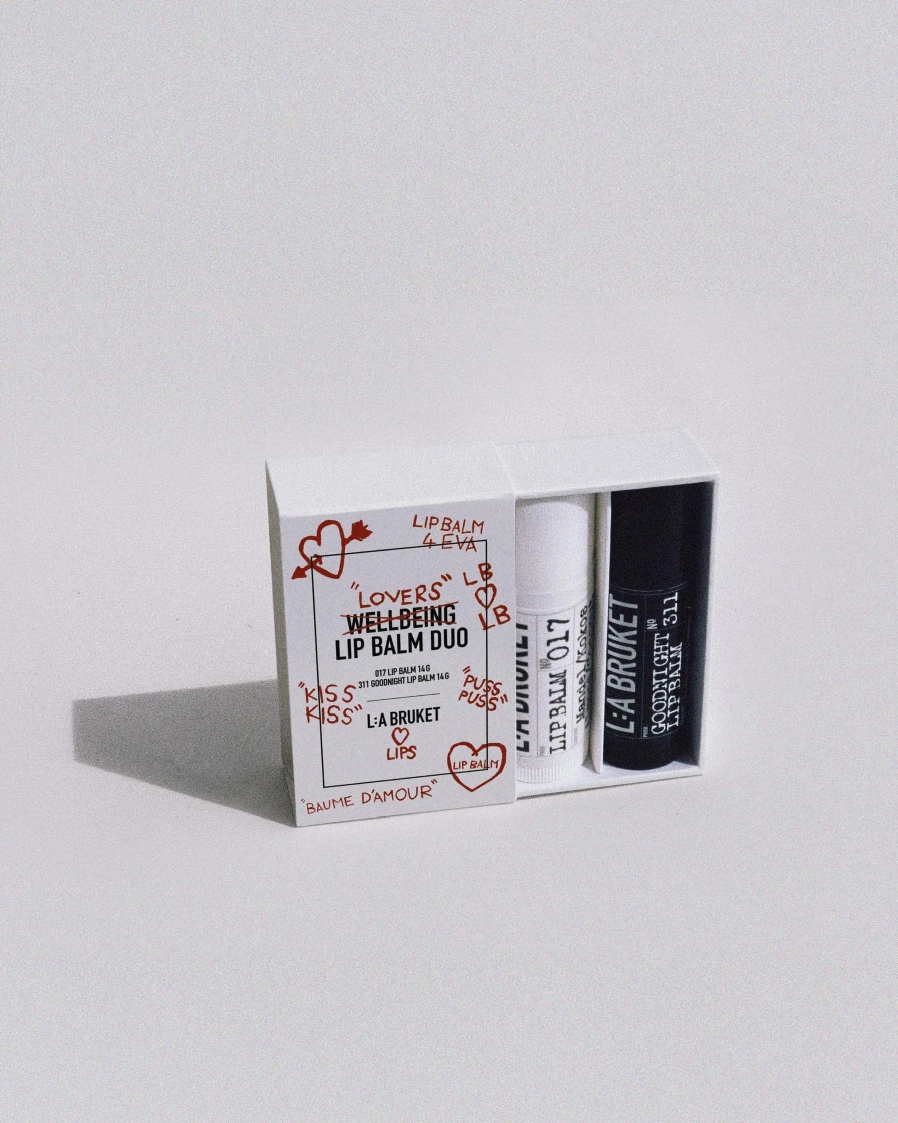 L:A BRUKET - Lovers lip balm duo - The Natural Beauty Club