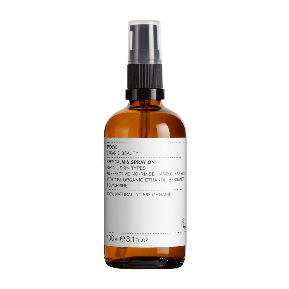 'KEEP CALM & SPRAY ON' HANDONTSMETTING - The Natural Beauty Club