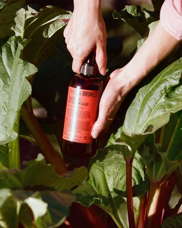 339 Hand & Body wash Rhubarb/geranium - The Natural Beauty Club