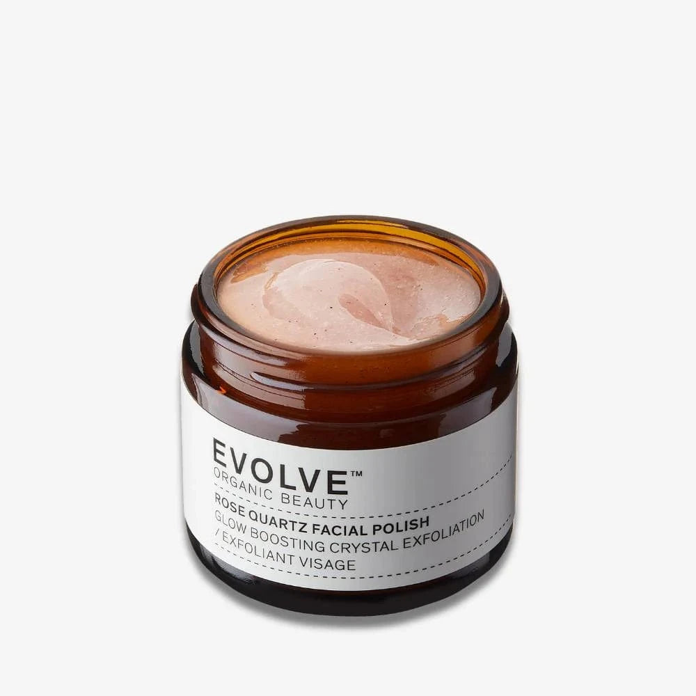 Rose quartz facial polish