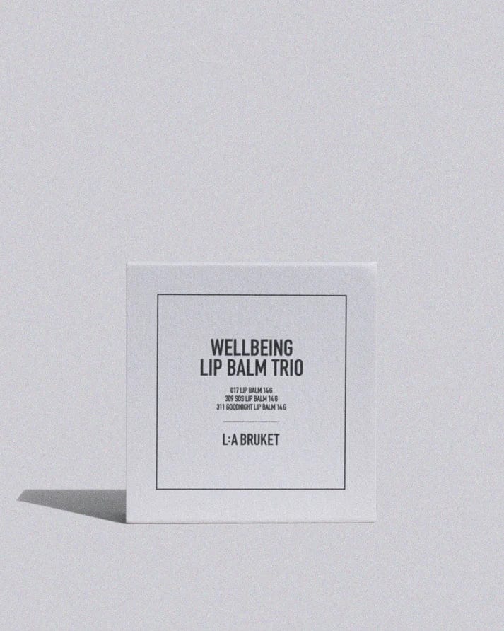 L:A BRUKET - Wellbeing lip balm trio - The Natural Beauty Club