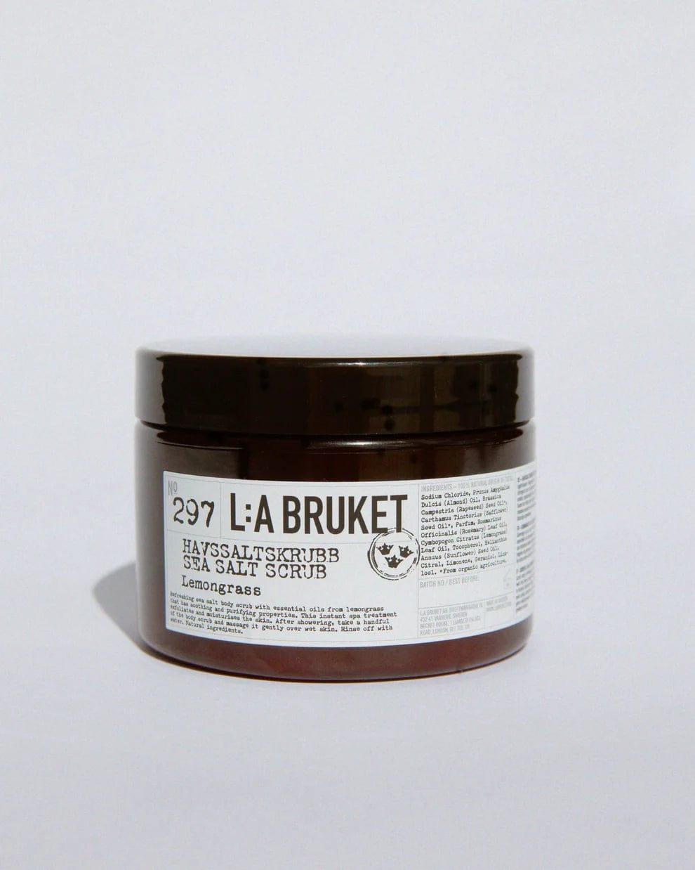 L:A BRUKET - 297 Sea Salt Scrub Lemongrass - The Natural Beauty Club